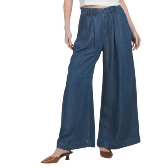 YOUNG FABULOUS & BROKE Cavlin Cropped Wide Leg Jeans